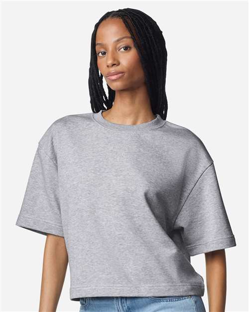 American Apparel Women's French Terry Mid-Length Boxy Top FTCB0