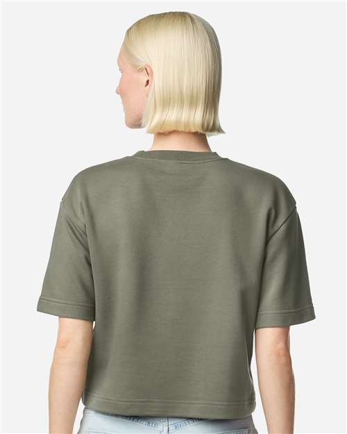 American Apparel Women's French Terry Mid-Length Boxy Top FTCB0