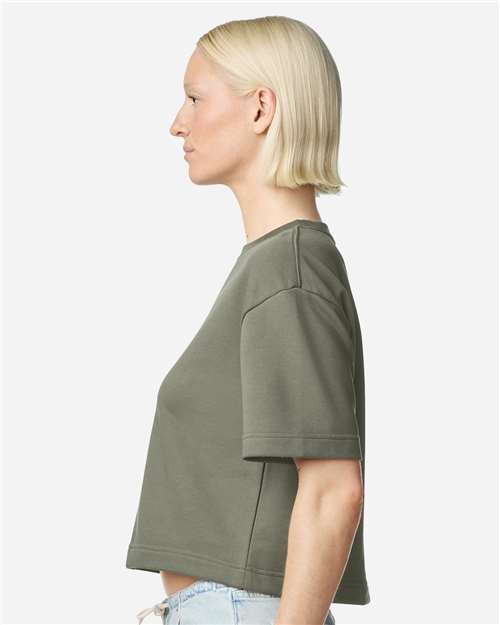 American Apparel Women's French Terry Mid-Length Boxy Top FTCB0