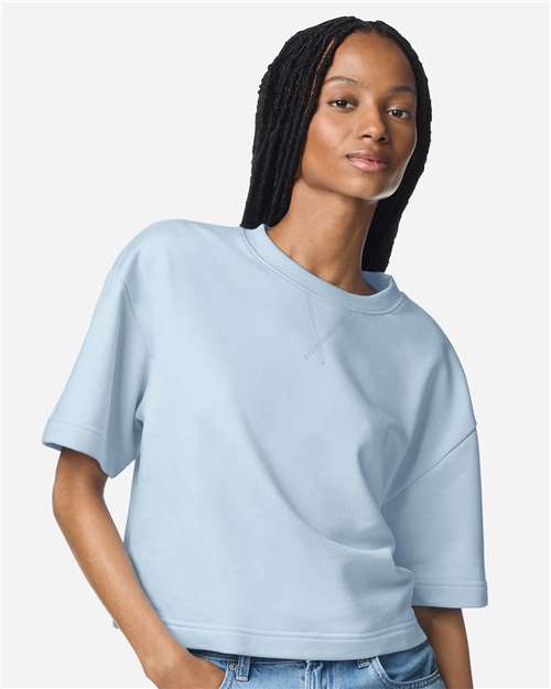 American Apparel Women's French Terry Mid-Length Boxy Top FTCB0