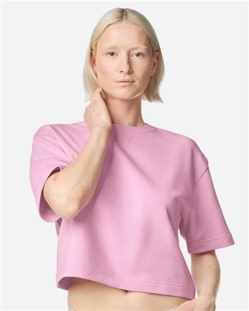 American Apparel Women's French Terry Mid-Length Boxy Top FTCB0