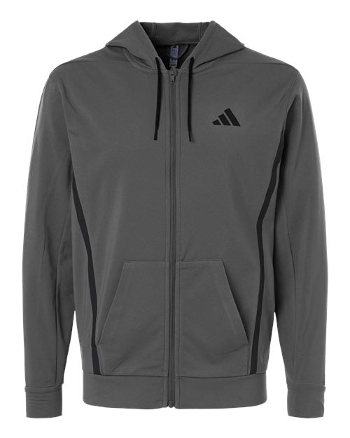 Adidas Men's Game & Go Fleece Full-Zip Hooded Sweatshirt AT208