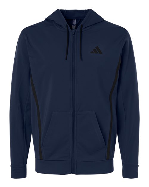 Adidas Men's Game & Go Fleece Full-Zip Hooded Sweatshirt AT208