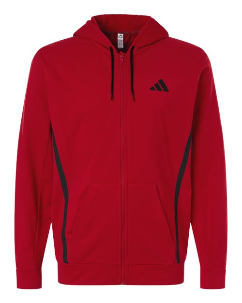 Adidas Men's Game & Go Fleece Full-Zip Hooded Sweatshirt AT208