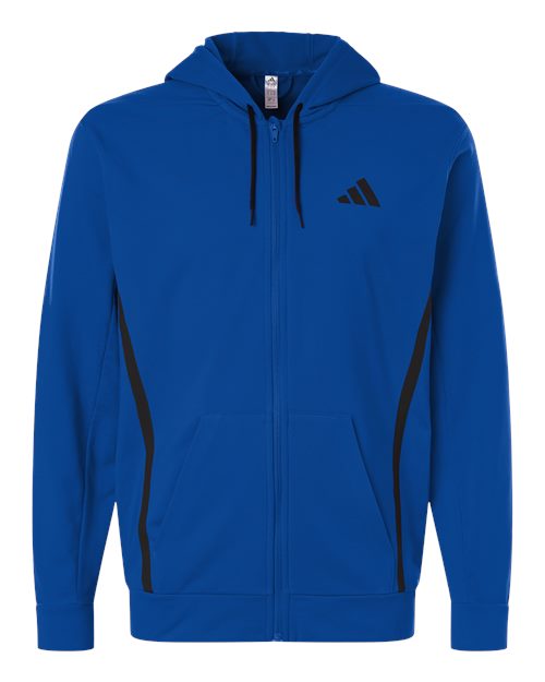 Adidas Men's Game & Go Fleece Full-Zip Hooded Sweatshirt AT208