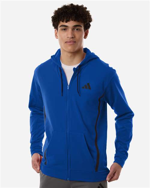 Adidas Men's Game & Go Fleece Full-Zip Hooded Sweatshirt AT208