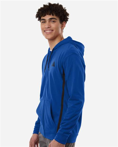 Adidas Men's Game & Go Fleece Full-Zip Hooded Sweatshirt AT208