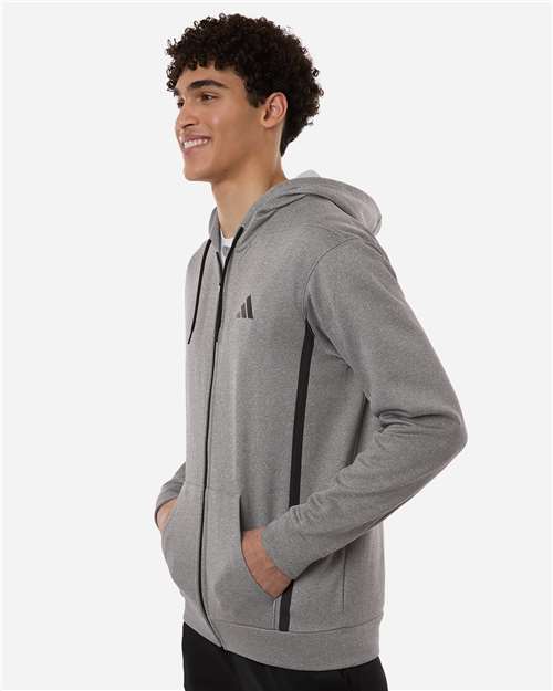 Adidas Men's Game & Go Fleece Full-Zip Hooded Sweatshirt AT208