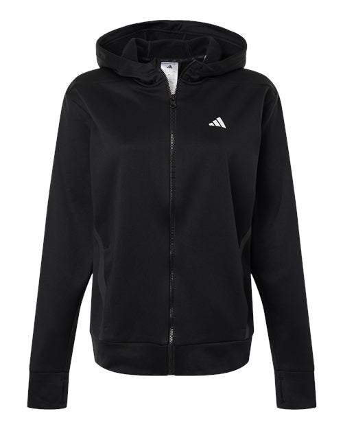 Adidas Women's Game & Go Fleece Full-Zip Hooded Sweatshirt AT209