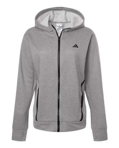 Adidas Women's Game & Go Fleece Full-Zip Hooded Sweatshirt AT209