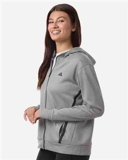 Adidas Women's Game & Go Fleece Full-Zip Hooded Sweatshirt AT209