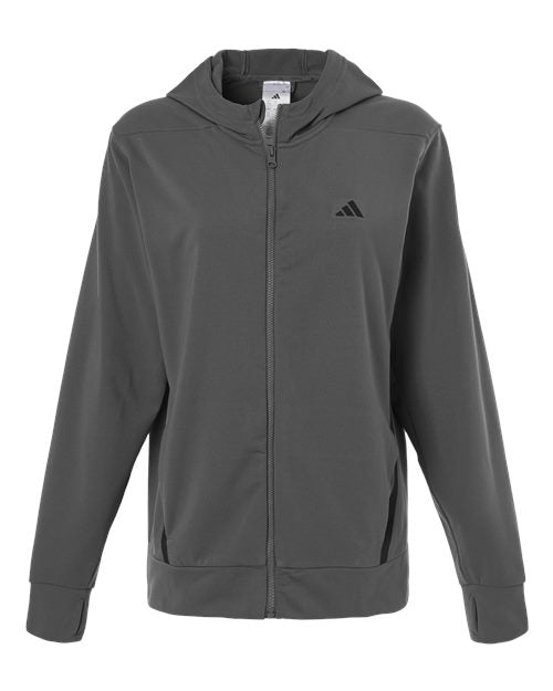 Adidas Women's Game & Go Fleece Full-Zip Hooded Sweatshirt AT209