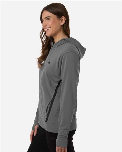 Adidas Women's Game & Go Fleece Full-Zip Hooded Sweatshirt AT209