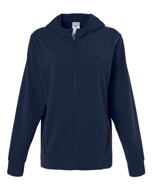 Adidas Women's Game & Go Fleece Full-Zip Hooded Sweatshirt AT209
