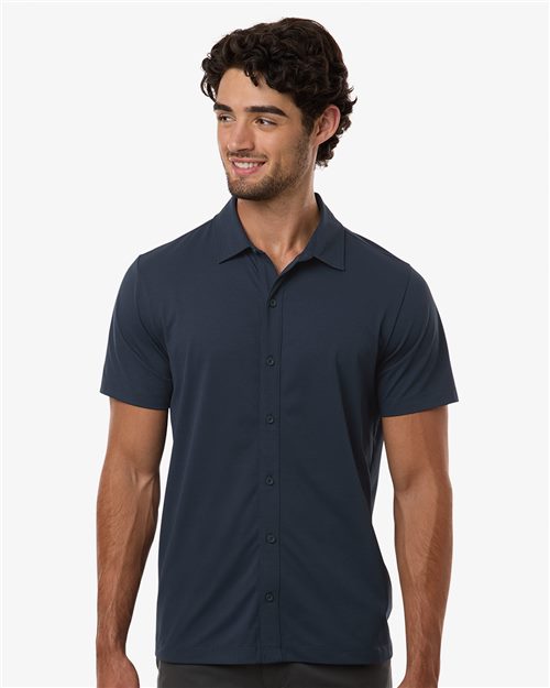 AllPro Men's Pro-Flex Sorona® Button Down Short Sleeve Shirt 41SPSS