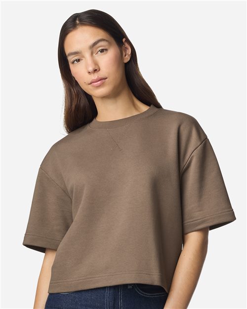 American Apparel Women's French Terry Mid-Length Boxy Top FTCB0