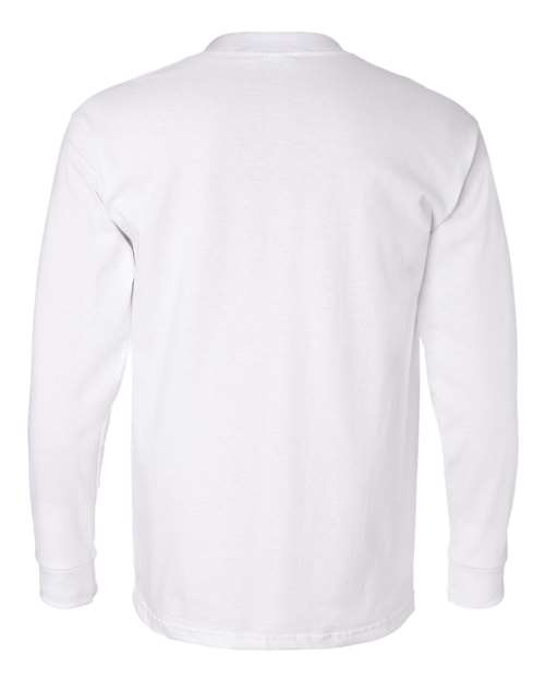 Bayside Unisex USA-Made Long Sleeve Pocket T-Shirt 8100
