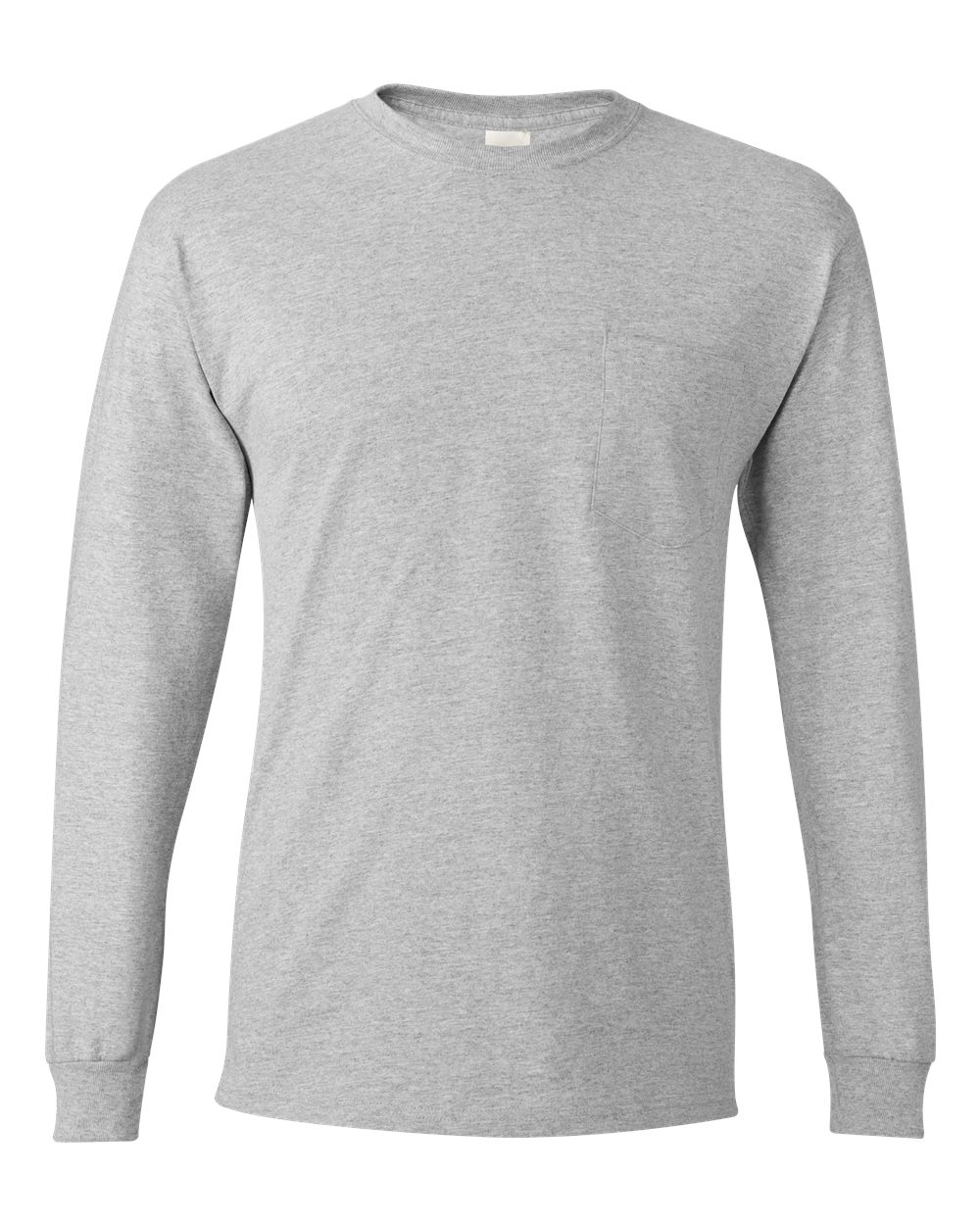 Hanes 5596 - Unisex Authentic Long Sleeve Pocket T-Shirt - Light Steel