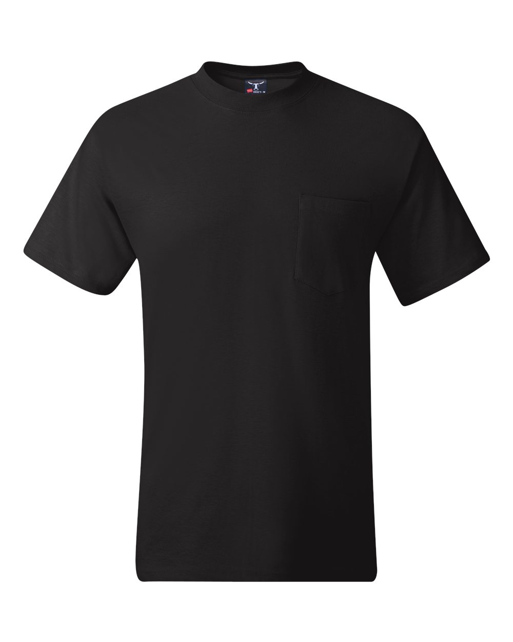 Hanes 5190 - Unisex Beefy-T® Pocket T-Shirt - Black