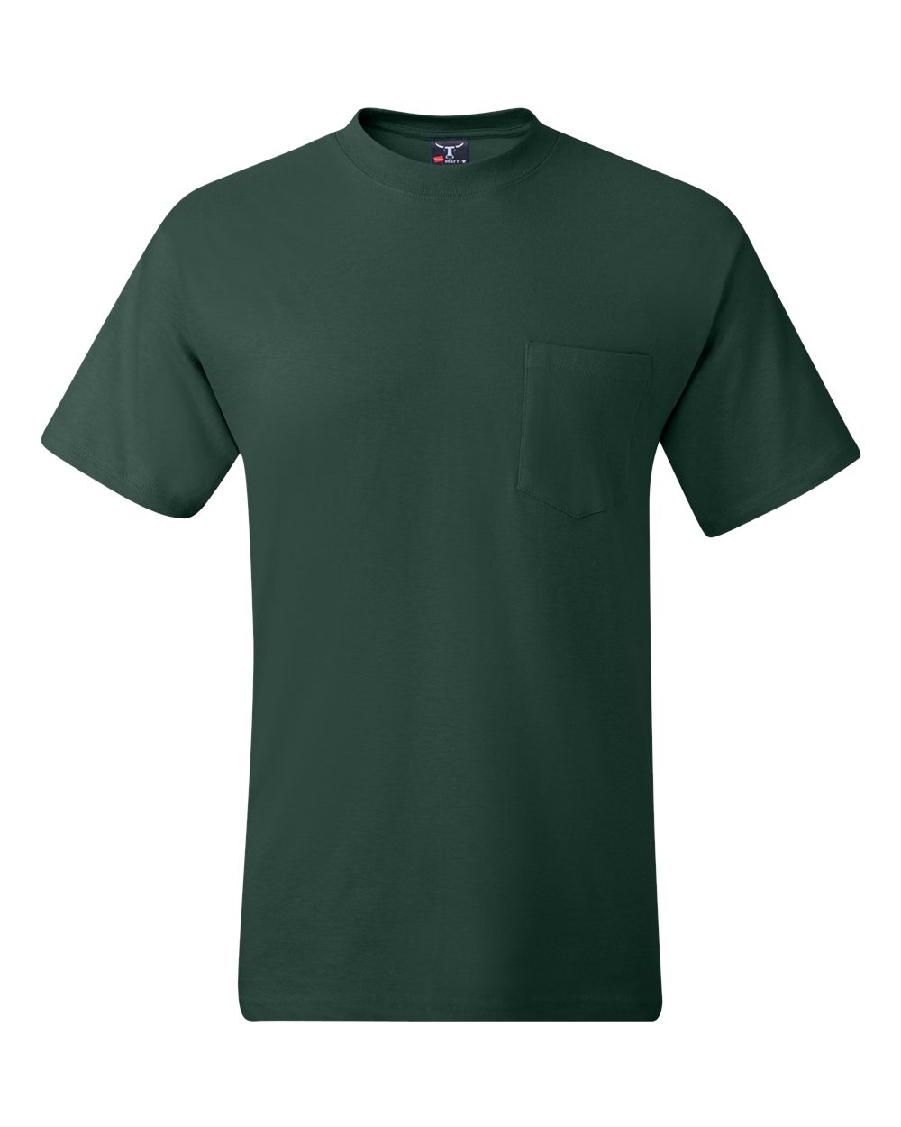 Hanes 5190 - Unisex Beefy-T® Pocket T-Shirt - Deep Forest
