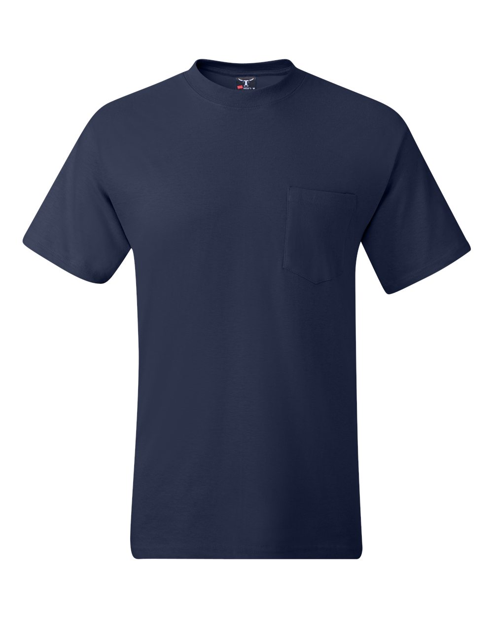 Hanes 5190 - Unisex Beefy-T® Pocket T-Shirt - Navy