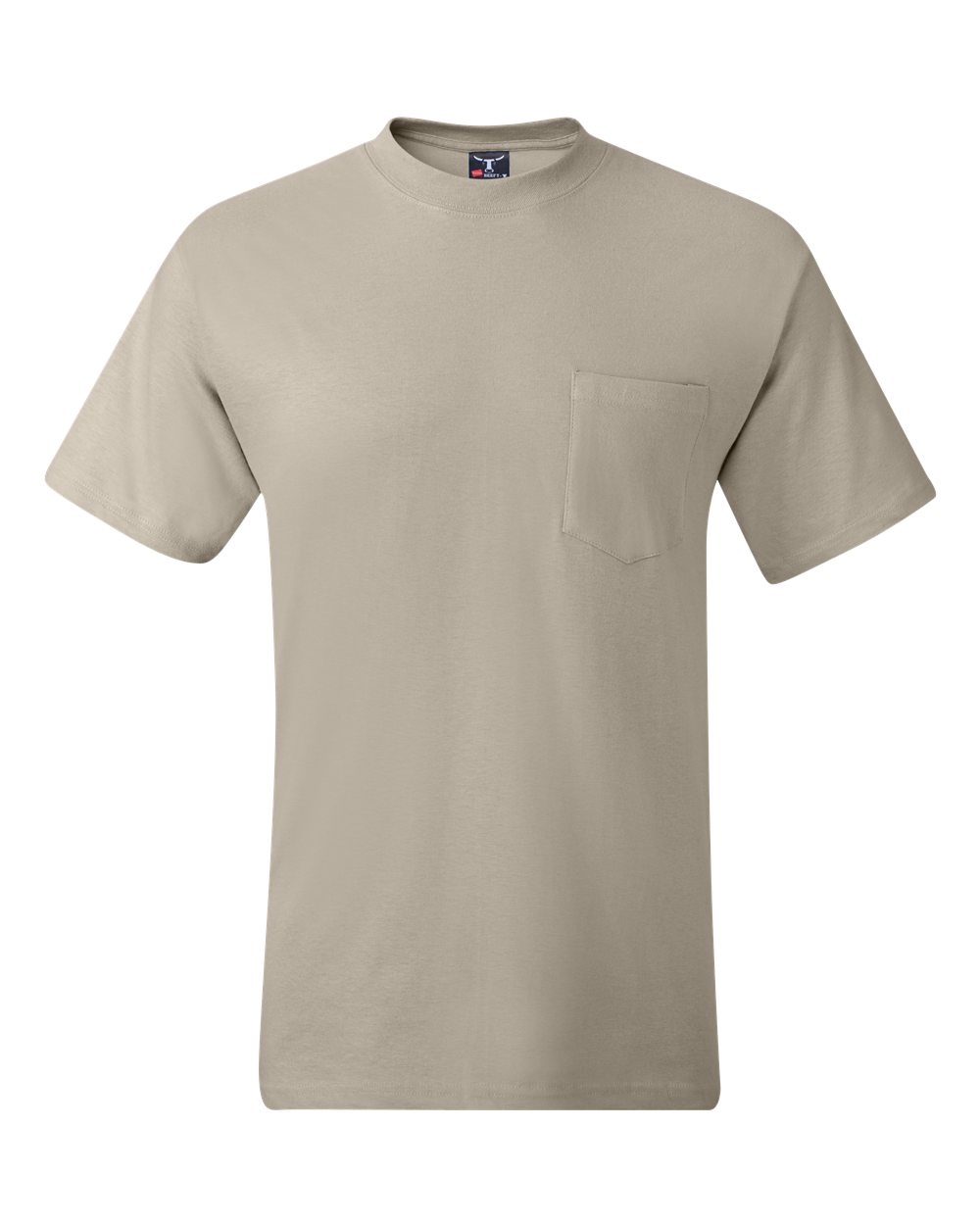 Hanes 5190 - Unisex Beefy-T® Pocket T-Shirt - Sand