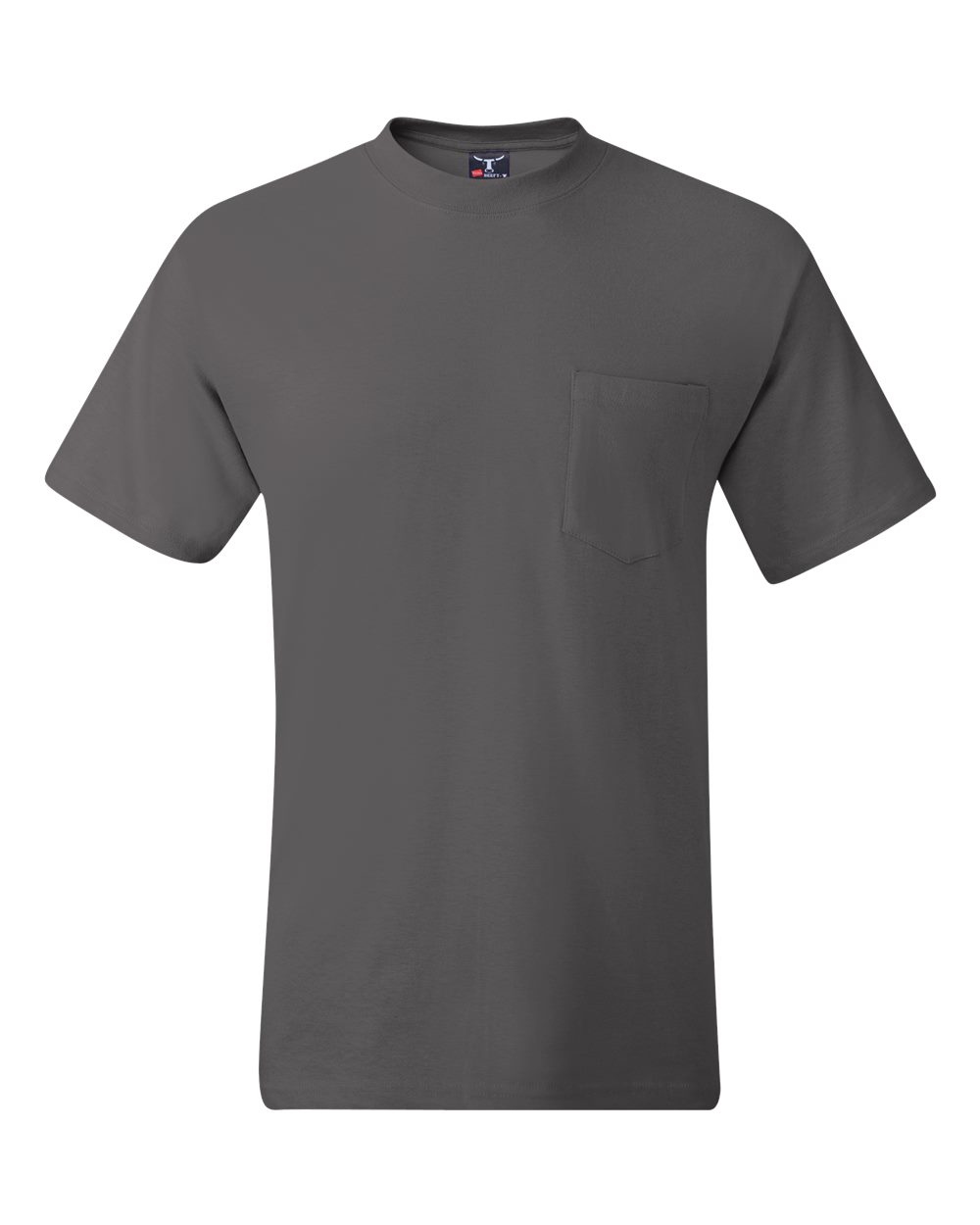 Hanes 5190 - Unisex Beefy-T® Pocket T-Shirt - Smoke Grey