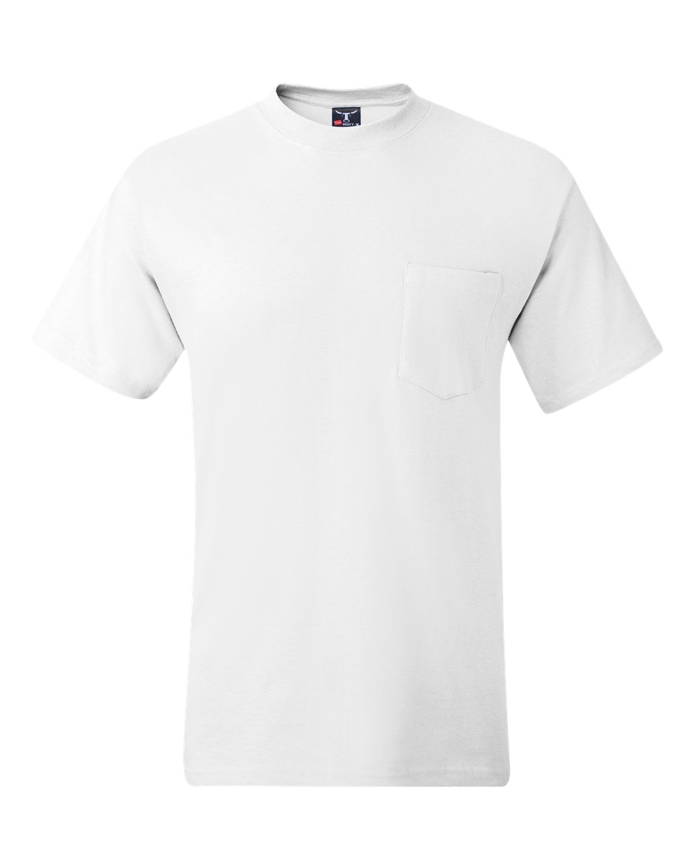 Hanes 5190 - Unisex Beefy-T® Pocket T-Shirt - White