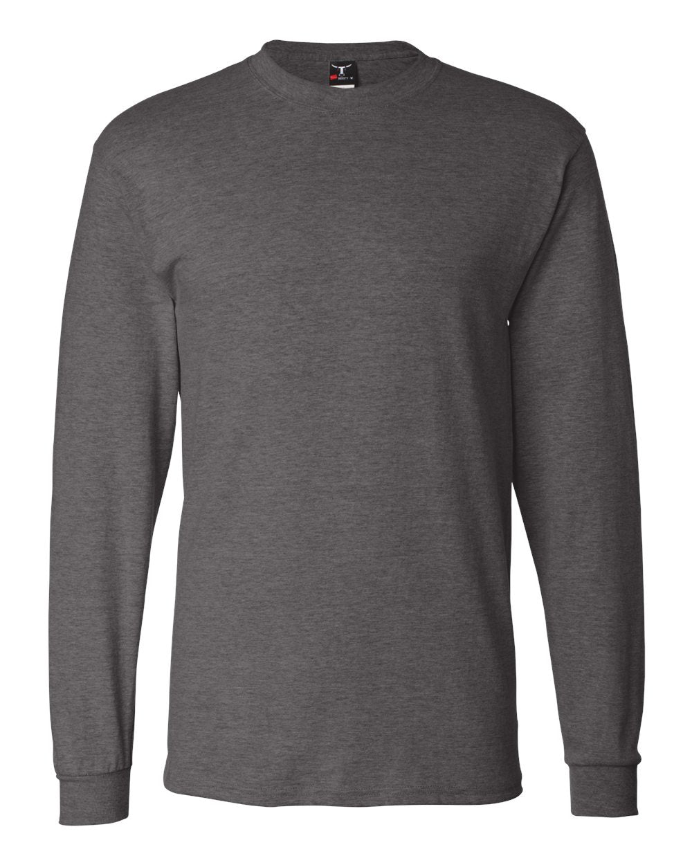 Hanes 5186 - Unisex Beefy-T® Long Sleeve T-Shirt - Charcoal Heather