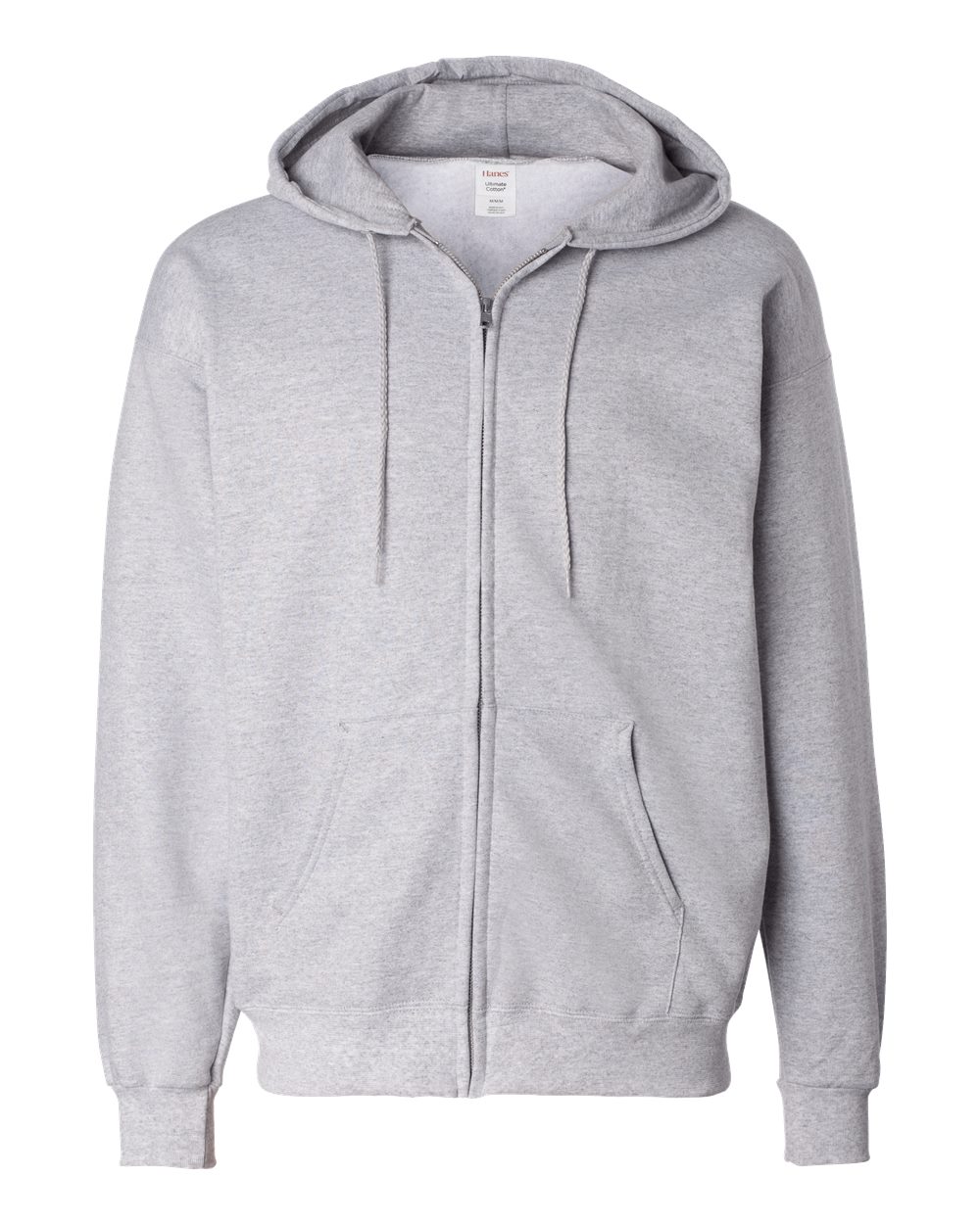 Hanes F280 - Unisex Ultimate Cotton® Full-Zip Hooded Sweatshirt - Light Steel