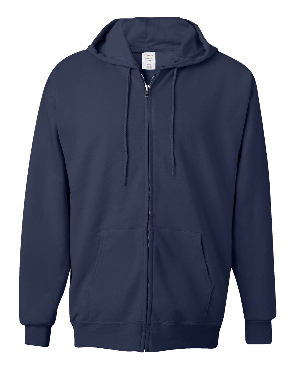 Hanes F280 - Unisex Ultimate Cotton® Full-Zip Hooded Sweatshirt - Navy