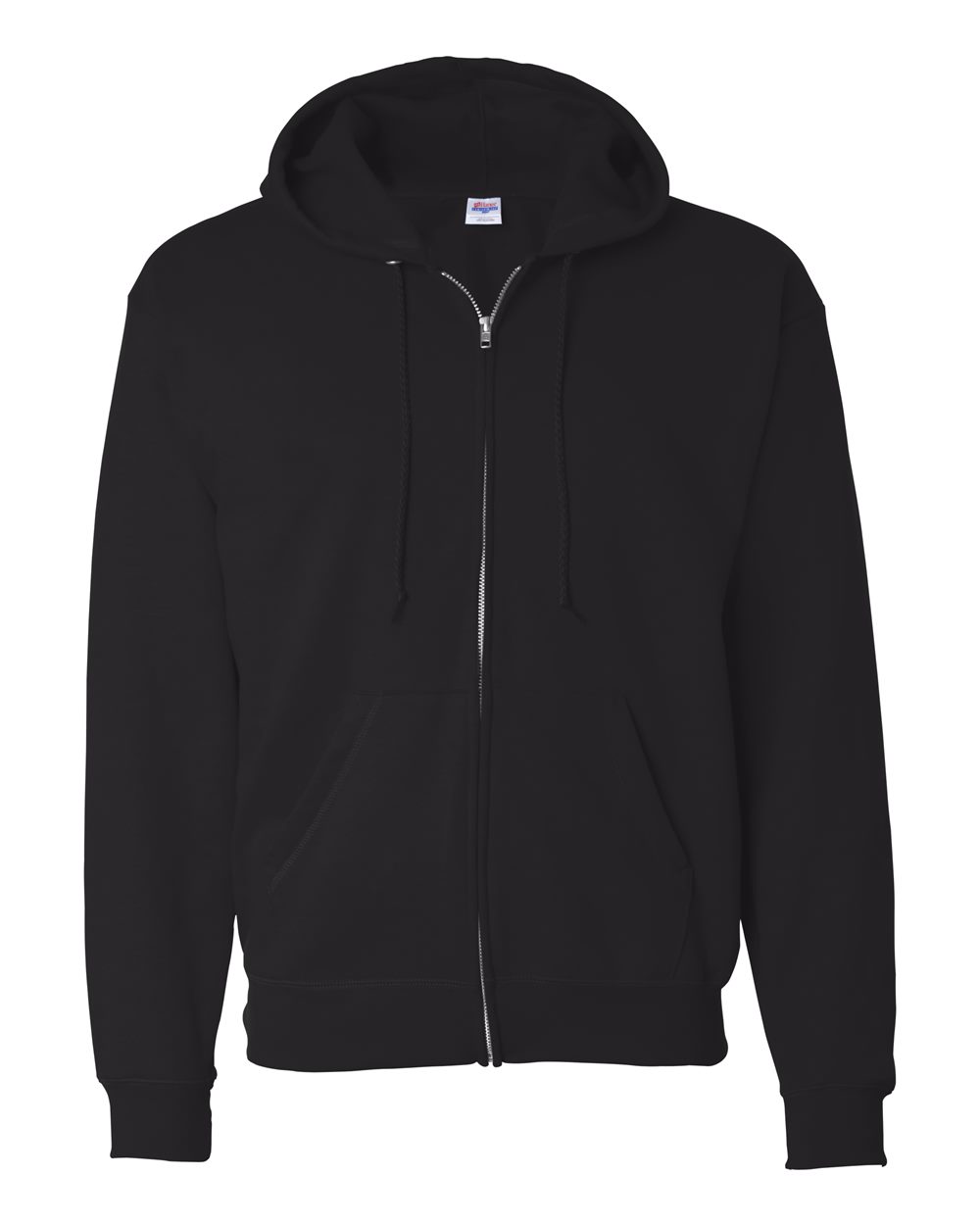Hanes P180 - Unisex EcoSmart® Full-Zip Hooded Sweatshirt - Black