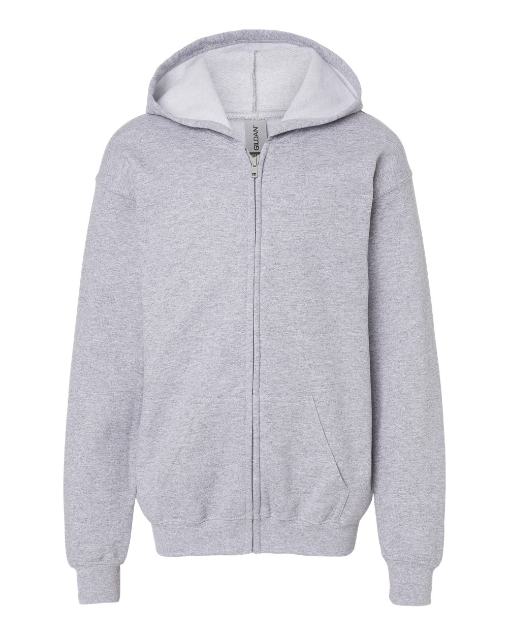 Gildan 18600B - Youth Heavy Blend™ Full-Zip Hooded Sweatshirt - Sport Grey