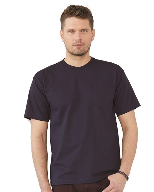 Bayside Unisex USA-Made Midweight Pocket T-Shirt 5070