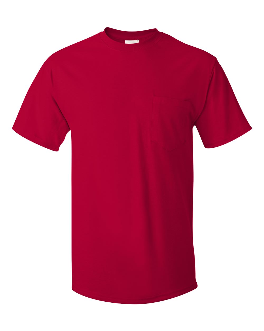 Hanes 5590 - Unisex Authentic Pocket T-Shirt - Deep Red