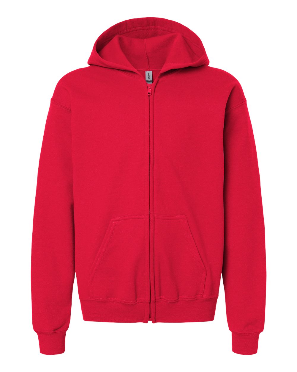 Gildan 18600B - Youth Heavy Blend™ Full-Zip Hooded Sweatshirt - Red