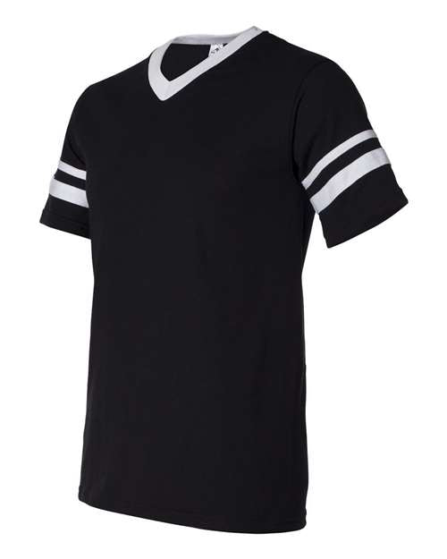 Augusta Sportswear V-Neck Jersey with Striped Sleeves 360