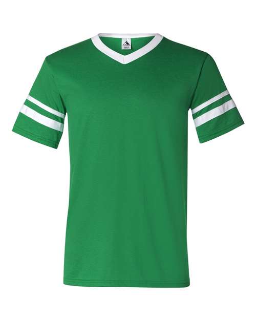 Augusta Sportswear V-Neck Jersey with Striped Sleeves 360