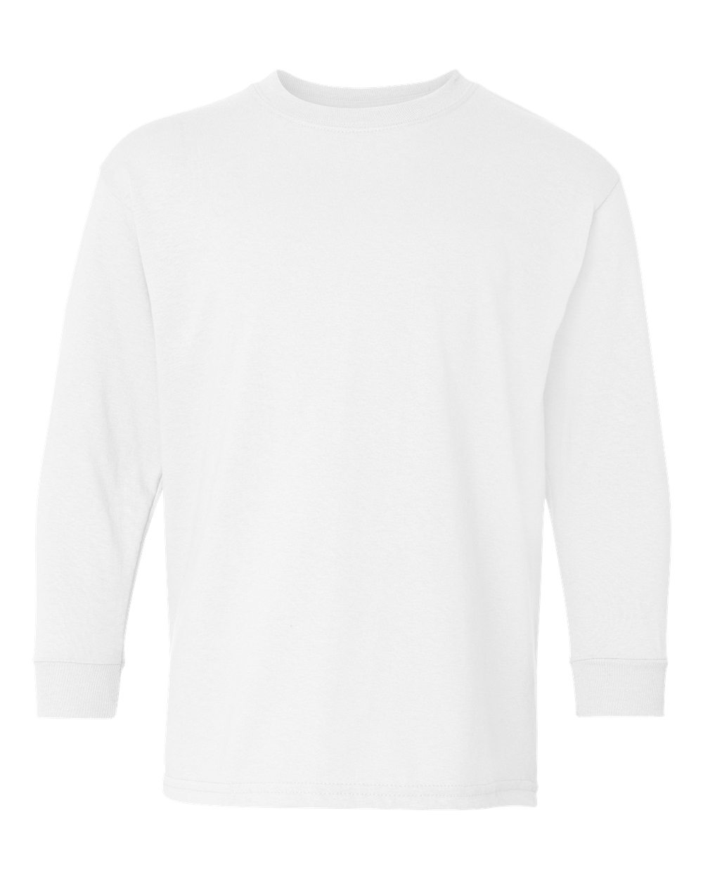 Gildan 5400B - Youth Heavy Cotton™ Long Sleeve T-Shirt - White