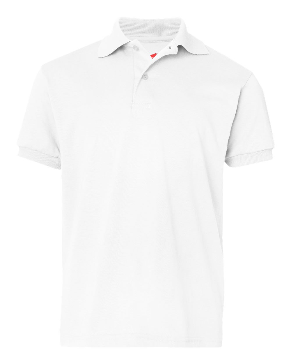 Hanes 054Y - Youth EcoSmart® Jersey Polo - White