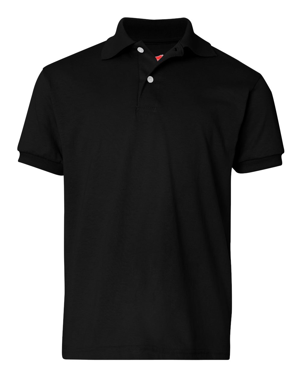 Hanes 054Y - Youth EcoSmart® Jersey Polo - Black