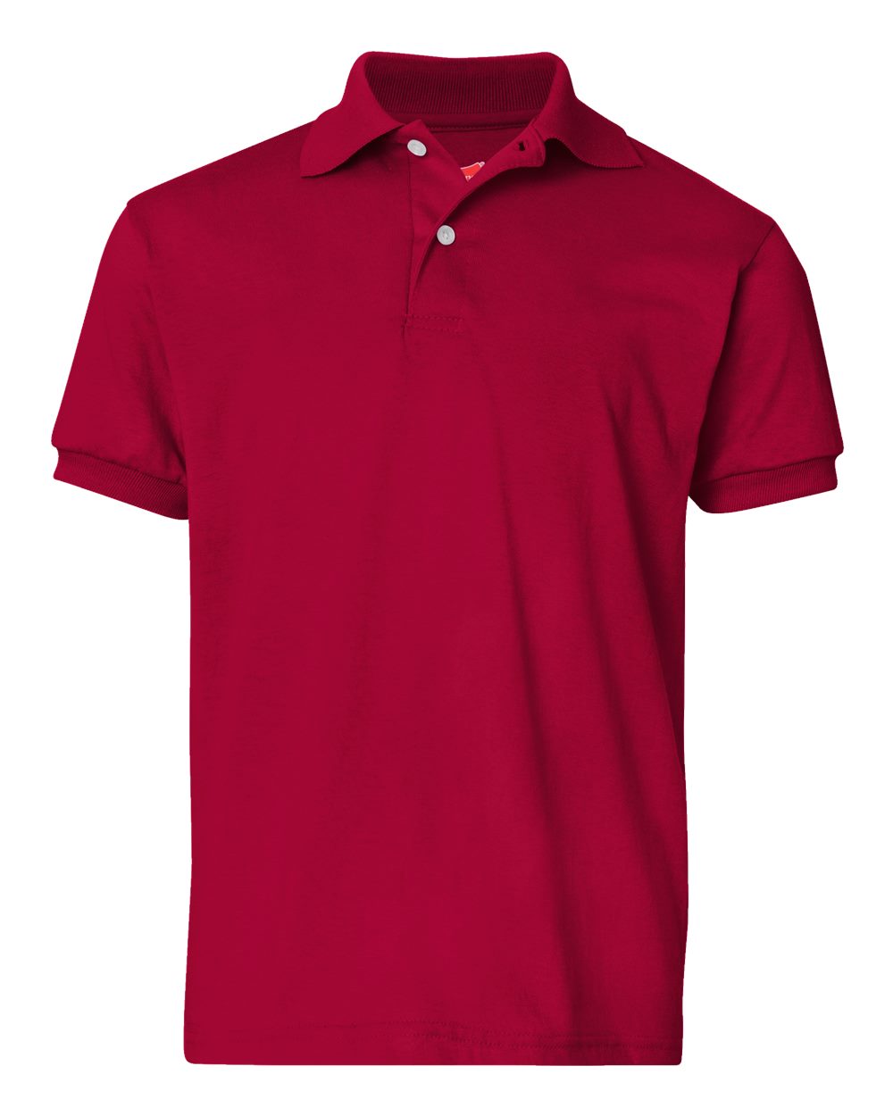 Hanes 054Y - Youth EcoSmart® Jersey Polo - Deep Red