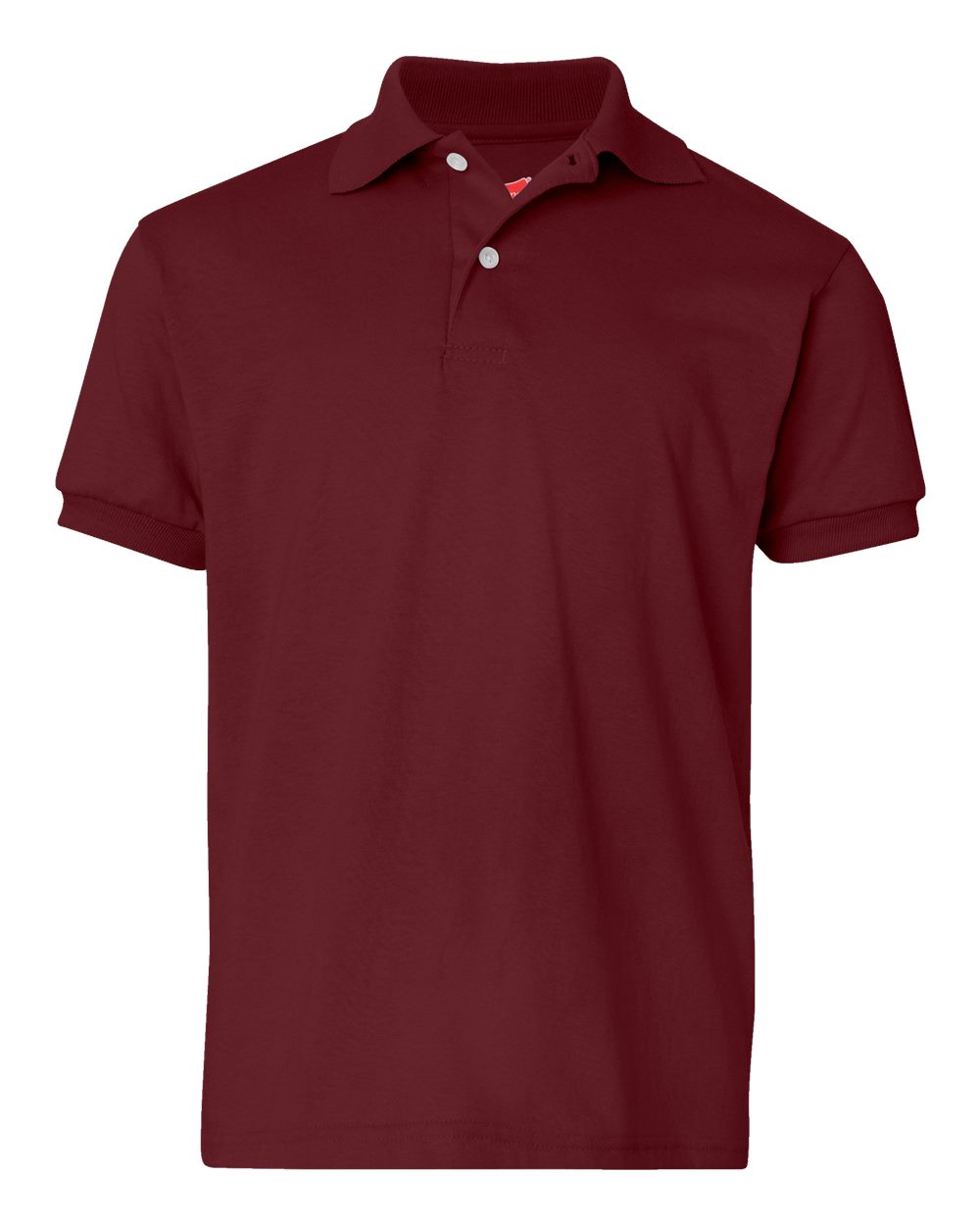 Hanes 054Y - Youth EcoSmart® Jersey Polo - Maroon