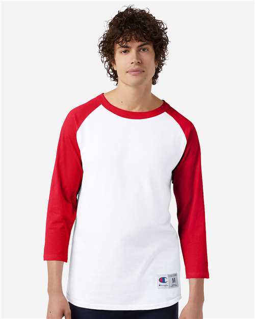 Champion Unisex Raglan Sleeve Baseball T-Shirt T137