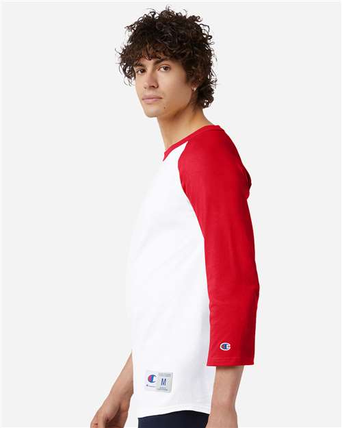 Champion Unisex Raglan Sleeve Baseball T-Shirt T137
