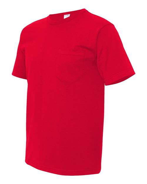 Bayside Unisex USA-Made Midweight Pocket T-Shirt 5070