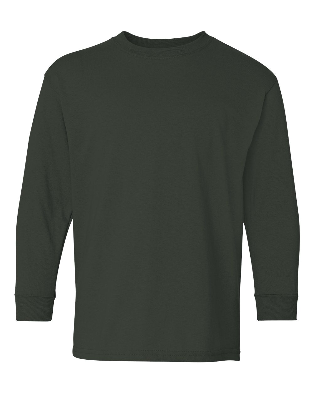 Gildan 5400B - Youth Heavy Cotton™ Long Sleeve T-Shirt - Forest Green