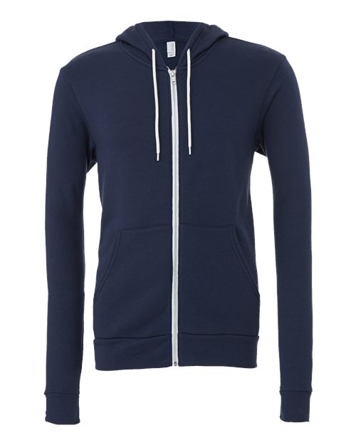 BELLA + CANVAS Unisex Sponge Fleece Full-Zip Hoodie Sweatshirt 3739