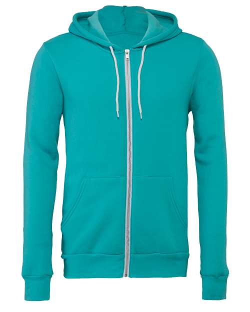 BELLA + CANVAS Unisex Sponge Fleece Full-Zip Hoodie Sweatshirt 3739