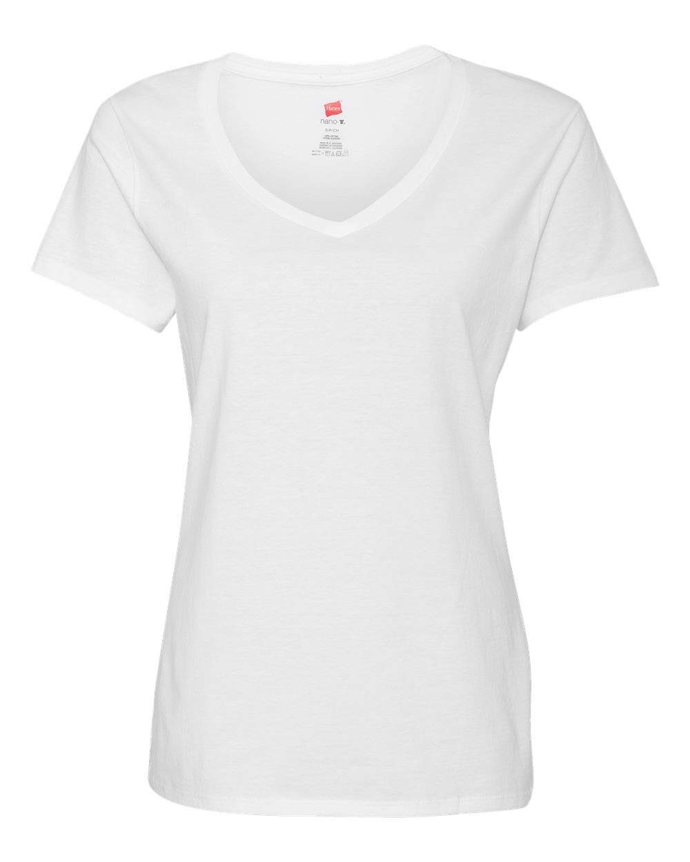 Hanes S04V - Women's Perfect-T V-Neck T-Shirt - White
